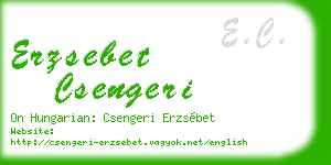 erzsebet csengeri business card
