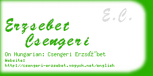 erzsebet csengeri business card